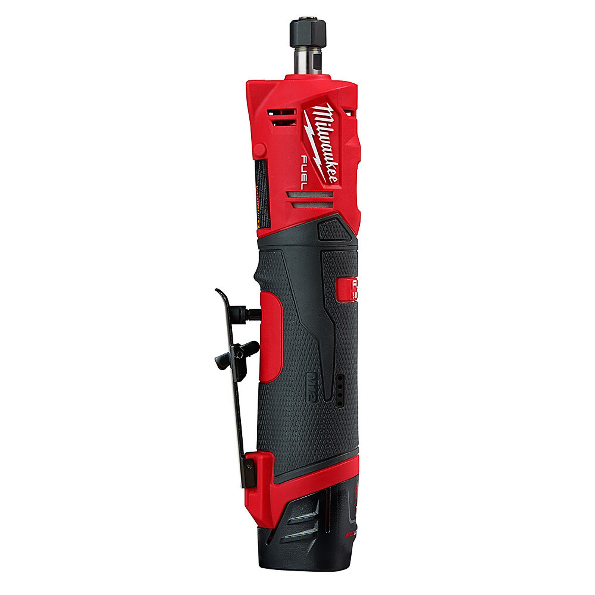 Milwaukee M12 FUEL Cordless 1/4in. Straight Die Grinder Kit, 2 Batteries, Model# 2486-22